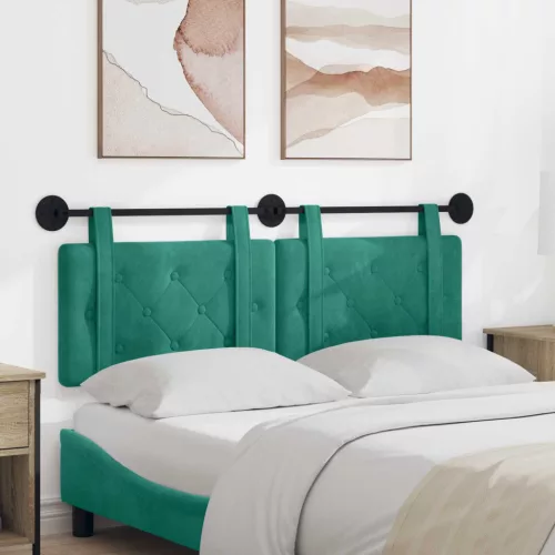 vidaXL Fali Fejtámla Falra szerelhető Türkiz 130 x 55 x 5 cm Bársony