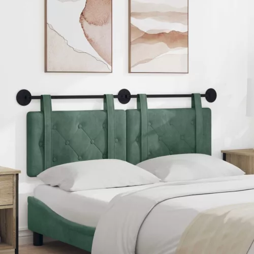 vidaXL Fali Fejtámla Tengeri Zöld 130 x 55 x 5 cm Bársony