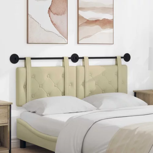 vidaXL Fali Fejtámla Falra szerelhető Krém 150 x 55 x 5 cm Műbőr