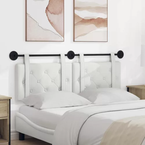 vidaXL Fali Fejtámla Falra szerelhető Fehér 150 x 55 x 5 cm Műbőr