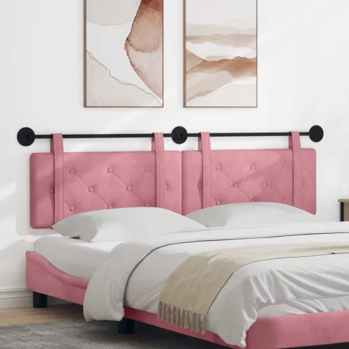 vidaXL Fali Fejtámla Rózsaszín 170 x 55 x 5 cm Bársony