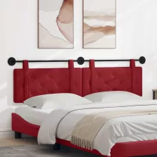   vidaXL Fali Fejtámla Falra szerelhető Bordó 170 x 55 x 5 cm Műbőr