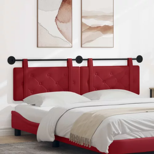 vidaXL Fali Fejtámla Falra szerelhető Bordó 170 x 55 x 5 cm Műbőr