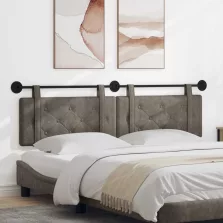   vidaXL Fali Fejtámla Falra szerelhető Szürke 190 x 55 x 5 cm Antik PU
