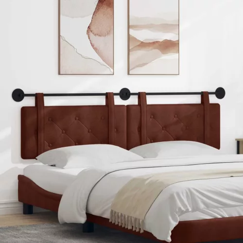 vidaXL Fali Fejtámla Fényes Barna 190 x 55 x 5 cm Antik PU