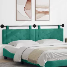  vidaXL Fali Fejtámla Falra szerelhető Türkiz 210 x 55 x 5 cm Bársony
