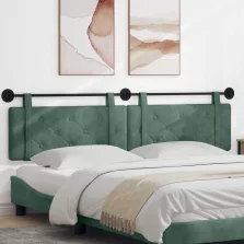 vidaXL Fali Fejtámla Tengeri Zöld 210 x 55 x 5 cm Bársony
