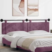   vidaXL Fali Fejtámla Falra szerelhető Lila 210 x 55 x 5 cm Bársony