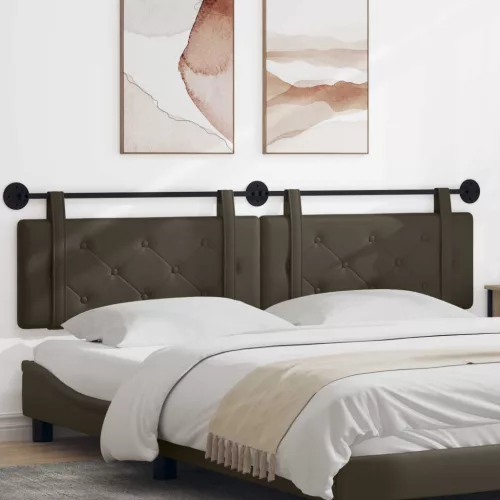 vidaXL Fali Fejtámla Falra szerelhető Szürke 210 x 55 x 5 cm Műbőr