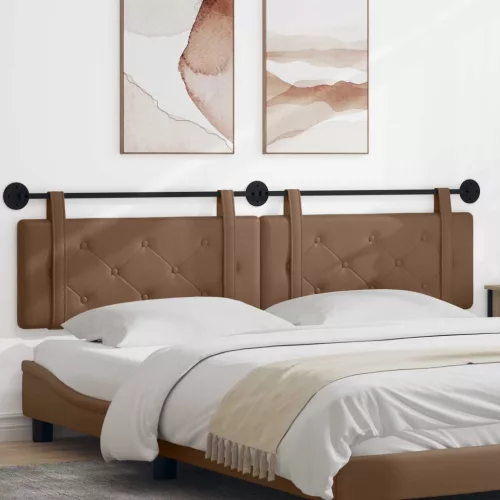 vidaXL Fali Fejtámla Falra szerelhető Cappuccino 210 x 55 x 5 cm Műbőr