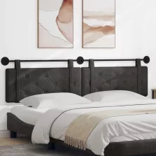   vidaXL Fali Fejtámla Falra szerelhető Fekete 210 x 55 x 5 cm Antik PU