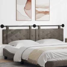   vidaXL Fali Fejtámla Falra szerelhető Szürke 210 x 55 x 5 cm Antik PU