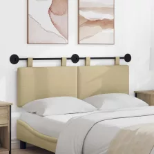   vidaXL Fali Fejtámla Egyszínű Világos Zöld Szürke 150 x 55 x 5 cm