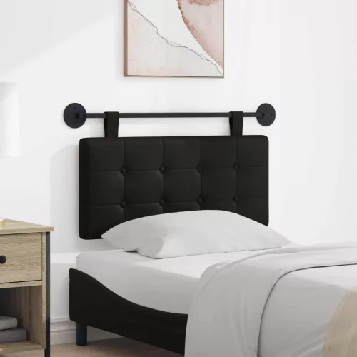 vidaXL Fali Fejtámla Falra szerelhető Fekete 100 x 55 x 5 cm Műbőr