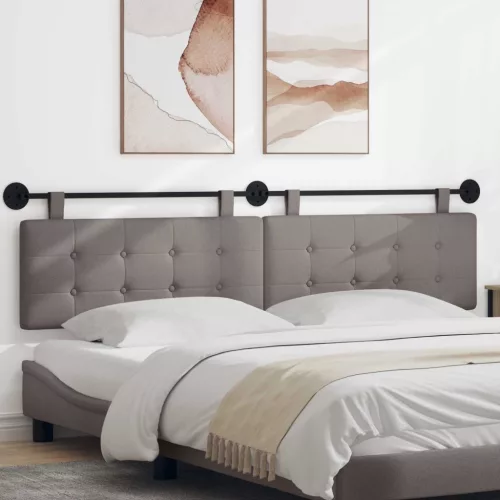 vidaXL Fali Fejtámla Falra szerelhető Tópszínű 210 x 55 x 5 cm szövet