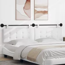   vidaXL Fali Fejtámla Falra szerelhető Fehér 210 x 55 x 5 cm szövet