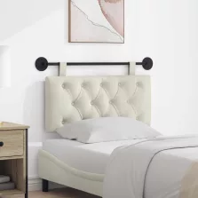   vidaXL Fali Fejtámla Falra szerelhető Krém 90 x 55 x 7 cm Bársony