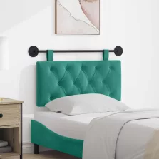   vidaXL Fali Fejtámla Falra szerelhető Türkiz 90 x 55 x 7 cm Bársony