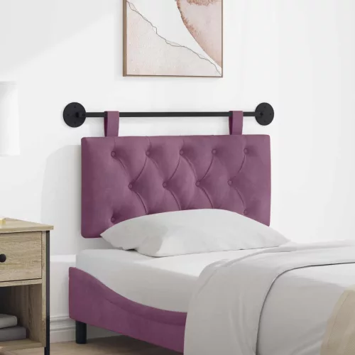 vidaXL Fali Fejtámla Falra szerelhető Lila 90 x 55 x 7 cm Bársony