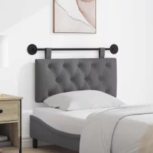 vidaXL Fali Fejtámla Sötétszürke 100 x 55 x 7 cm szövet