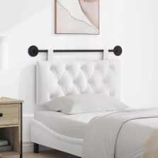   vidaXL Fali Fejtámla Falra szerelhető Fehér 100 x 55 x 7 cm szövet