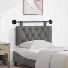   vidaXL Fali Fejtámla Sötétszürke 100 x 55 x 7 cm Bársony