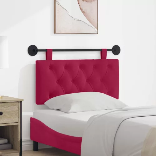 vidaXL Fali Fejtámla Falra szerelhető Bordó 100 x 55 x 7 cm Bársony