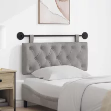   vidaXL Fali Fejtámla Világosszürke 110 x 55 x 7 cm Bársony