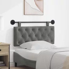   vidaXL Fali Fejtámla Sötétszürke 110 x 55 x 7 cm Bársony