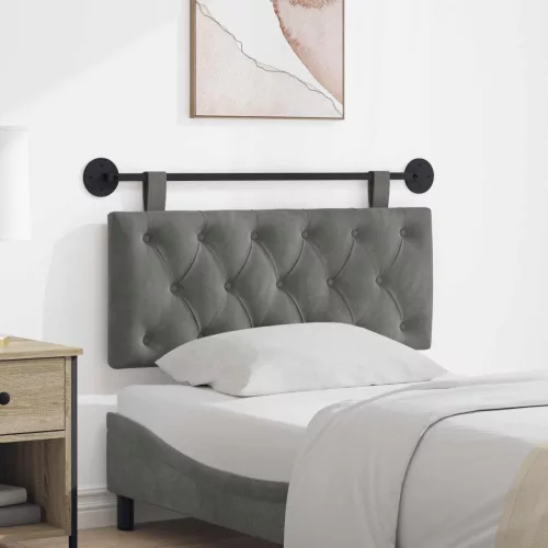 vidaXL Fali Fejtámla Sötétszürke 110 x 55 x 7 cm Bársony