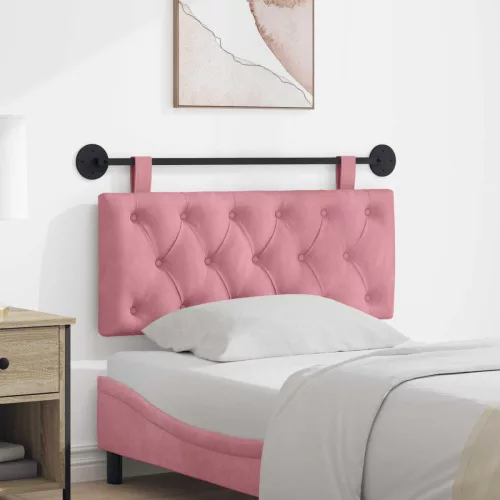 vidaXL Fali Fejtámla Rózsaszín 110 x 55 x 7 cm Bársony