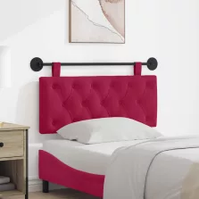   vidaXL Fali Fejtámla Falra szerelhető Bordó 110 x 55 x 7 cm Bársony