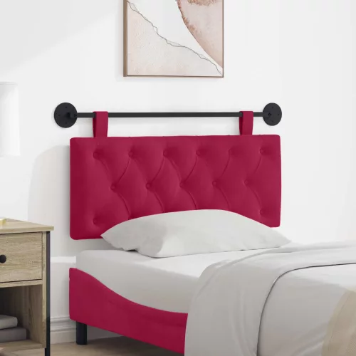 vidaXL Fali Fejtámla Falra szerelhető Bordó 110 x 55 x 7 cm Bársony