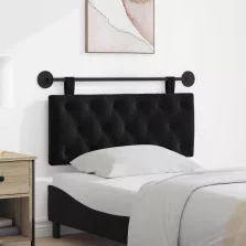   vidaXL Fali Fejtámla Falra szerelhető Fekete 110 x 55 x 7 cm Bársony