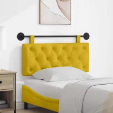   vidaXL Fali Fejtámla Falra szerelhető Sárga 110 x 55 x 7 cm Bársony