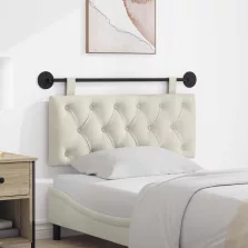   vidaXL Fali Fejtámla Falra szerelhető Krém 110 x 55 x 7 cm Bársony
