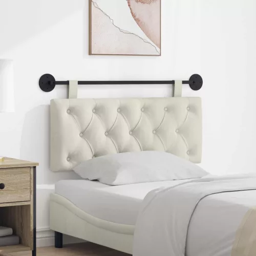vidaXL Fali Fejtámla Falra szerelhető Krém 110 x 55 x 7 cm Bársony