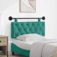   vidaXL Fali Fejtámla Falra szerelhető Türkiz 110 x 55 x 7 cm Bársony