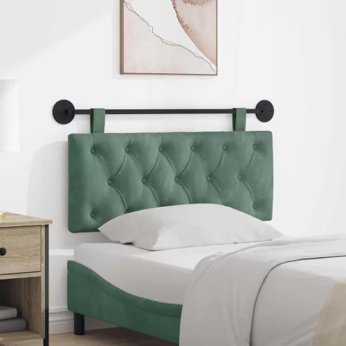 vidaXL Fali Fejtámla Tengeri Zöld 110 x 55 x 7 cm Bársony