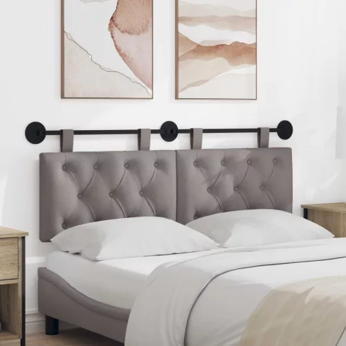 vidaXL Fali Fejtámla Falra szerelhető Tópszínű 150 x 55 x 7 cm szövet
