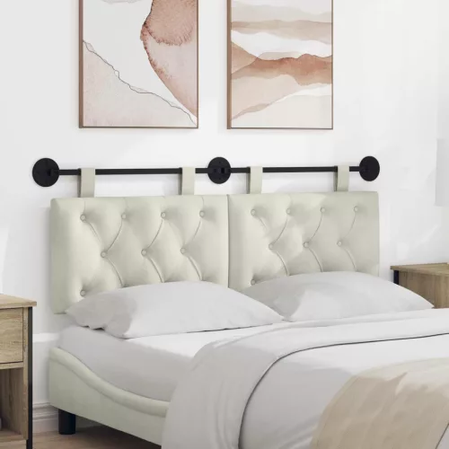 vidaXL Fali Fejtámla Falra szerelhető Krém 150 x 55 x 7 cm Bársony