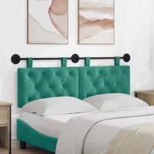   vidaXL Fali Fejtámla Falra szerelhető Türkiz 150 x 55 x 7 cm Bársony