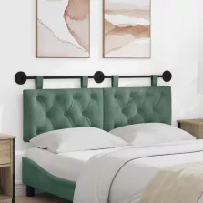 vidaXL Fali Fejtámla Tengeri Zöld 150 x 55 x 7 cm Bársony