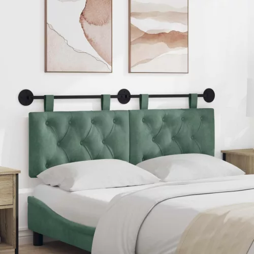 vidaXL Fali Fejtámla Tengeri Zöld 150 x 55 x 7 cm Bársony