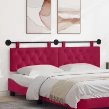   vidaXL Fali Fejtámla Falra szerelhető Bordó 170 x 55 x 7 cm Bársony