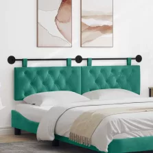   vidaXL Fali Fejtámla Falra szerelhető Türkiz 190 x 55 x 7 cm Bársony