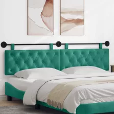   vidaXL Fali Fejtámla Falra szerelhető Türkiz 210 x 55 x 7 cm Bársony