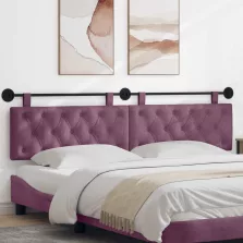   vidaXL Fali Fejtámla Falra szerelhető Lila 210 x 55 x 7 cm Bársony