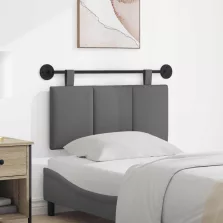   vidaXL Fali Fejtámla Csíkos Sötétszürke 90 x 55 x 5 cm szövet