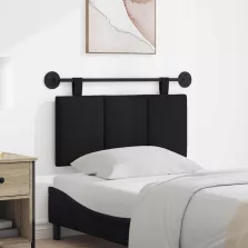   vidaXL Fali Fejtámla Falra szerelhető Fekete 90 x 55 x 5 cm szövet